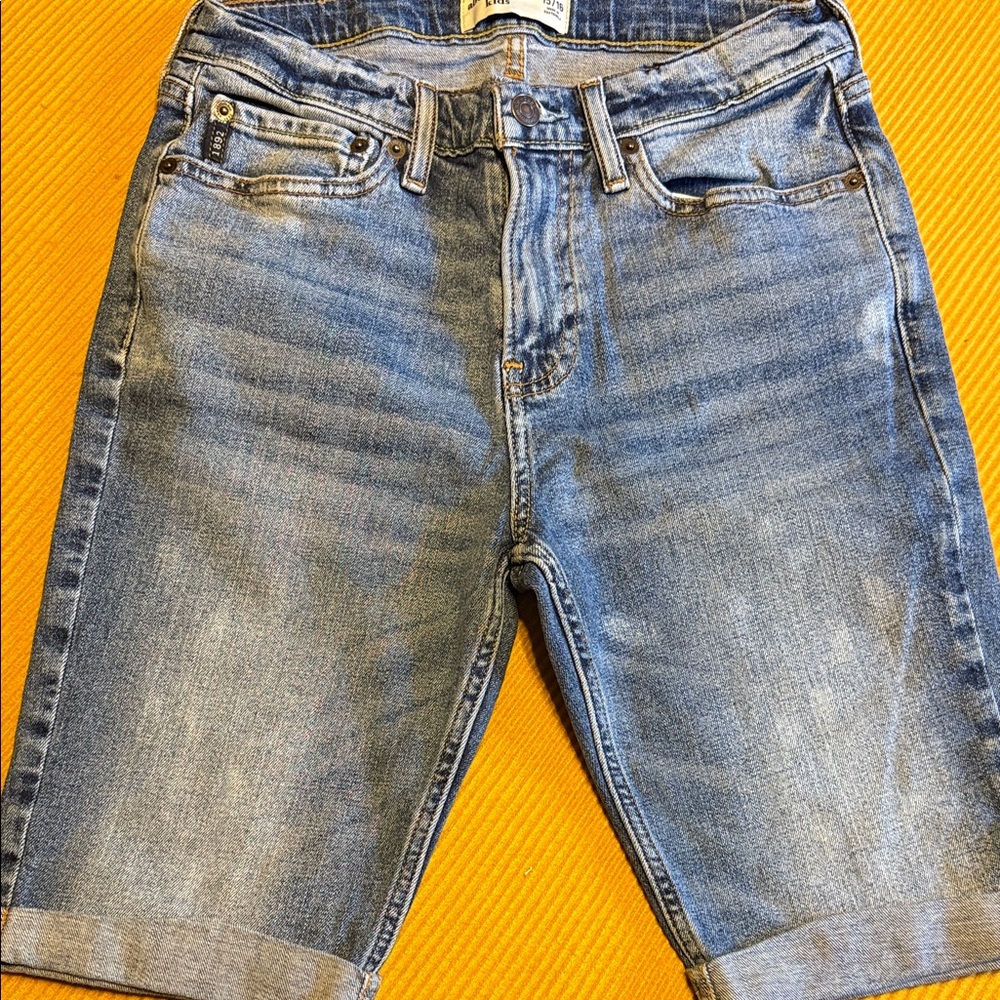 Abercrombie & Fitch Light Blue Denim Shorts